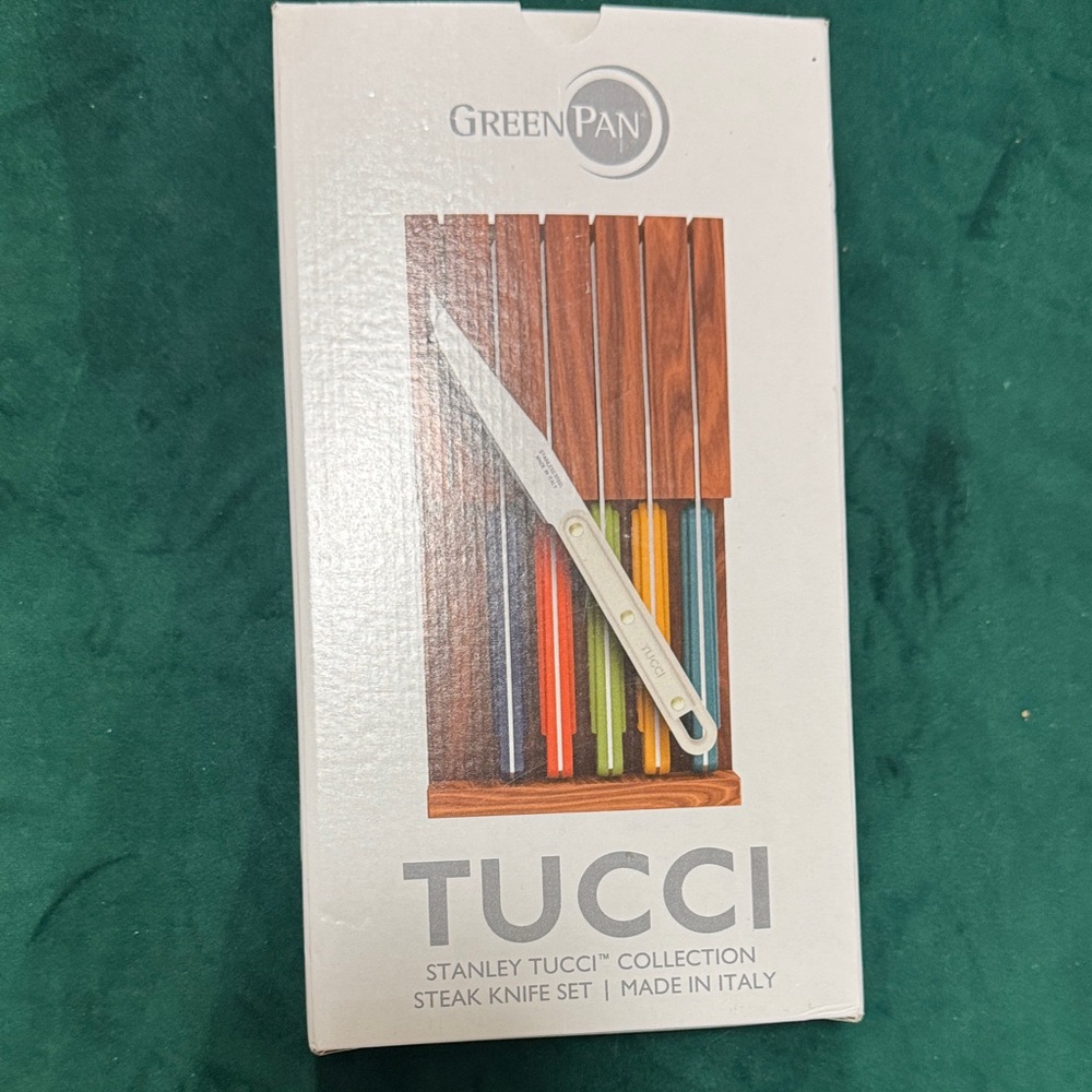 GreenPan Tucci Collection Steak Knife Set - Colorful Handles